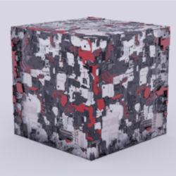 Абстрактный 3D рендер с кубом